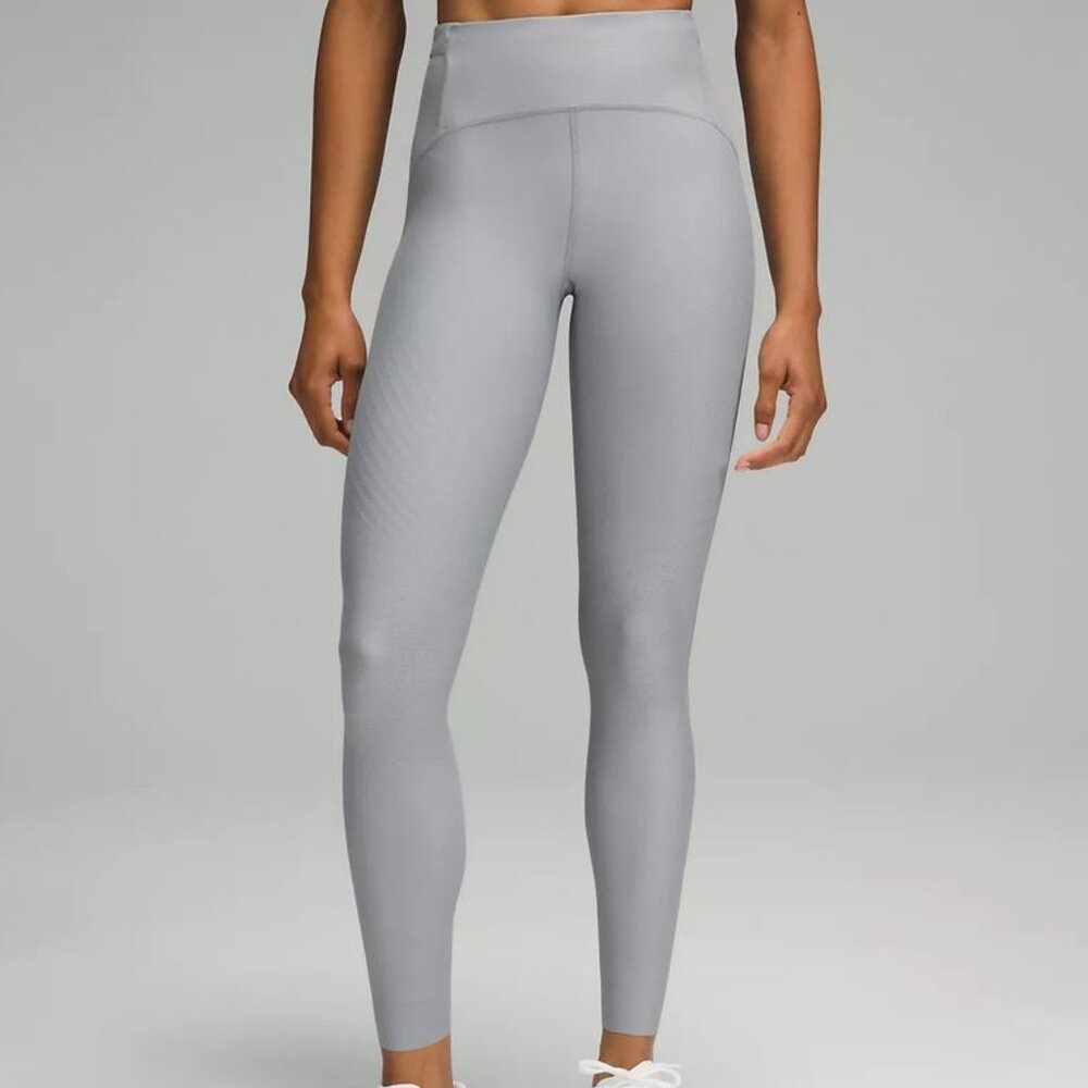 *NEW Lululemon SenseKnit Running High-Rise Tights 28" Rhino Grey Size 4